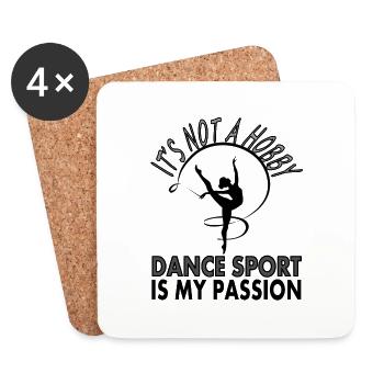 Dance Sport Dire École de danse Idée cadeau de couple de danse - Dessous de verre (lot de 4) - blanc - Devant