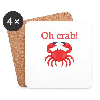 Oh Crab - Coasters (set of 4) - white - Front