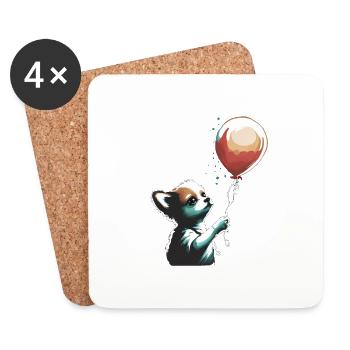 Chihuahua | Balloon | Cute Dog | Chiwawa | Funny - Untersetzer (4er-Set) - Weiß - Vorne