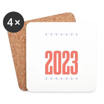 Indonesia 2023 - Coasters (set of 4) - white - Front