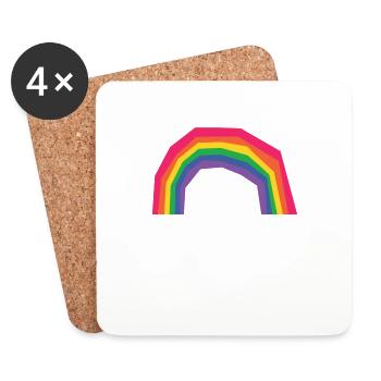 LGBTQ Proud Ally Trans Gay Pride Is It Gay Here - Coasters (set of 4) - white - Front