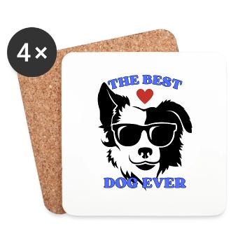 Der Border Collie ist der beste Hund aller Zeiten - Untersetzer (4er-Set) - Weiß - Vorne