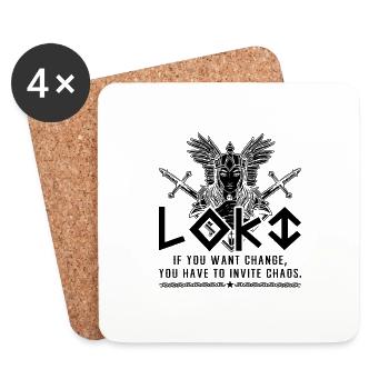 If You Want Change Loves Norse Mythology Valkyries - Coasters (set of 4) - white - Front