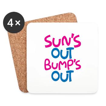 Sun's Out Bump's Out - Untersetzer (4er-Set) - Weiß - Vorne