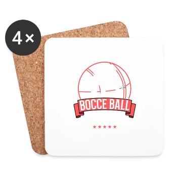 Bocce ball legend - Untersetzer (4er-Set) - Weiß - Vorne