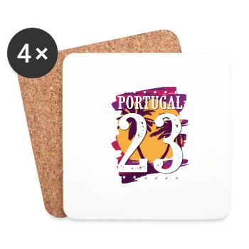Portugal 23 Maillot 2023 - Dessous de verre (lot de 4) - blanc - Devant