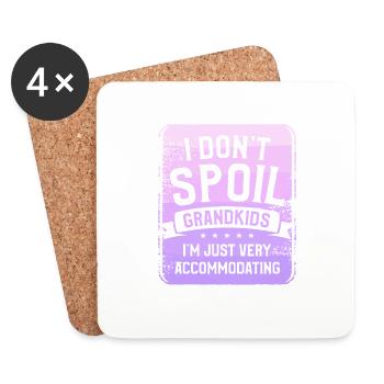 I Don't Spoil Grandkids I'm Just Very - Coasters (set of 4) - white - Front