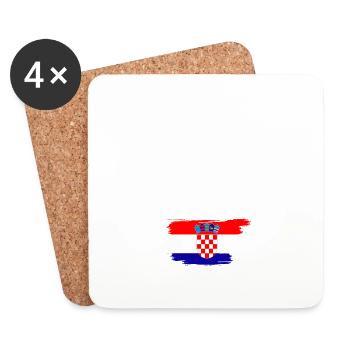 Je Peux Pas J'me Barre Au Croatie - Dessous de verre (lot de 4) - blanc - Devant