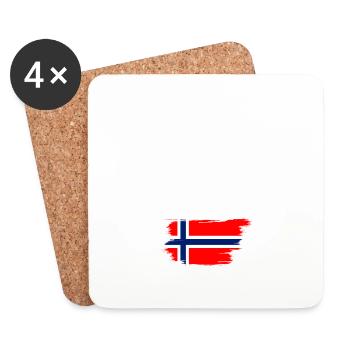 Je Peux Pas J'me Barre Au Norvège - Dessous de verre (lot de 4) - blanc - Devant