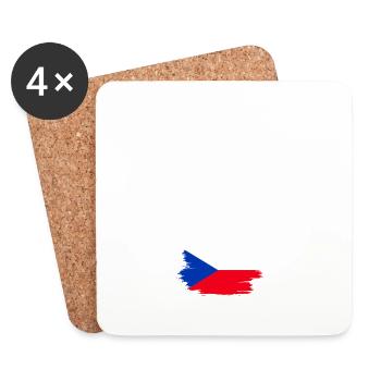 Je Peux Pas J'me Barre Au République Tchèque - Dessous de verre (lot de 4) - blanc - Devant