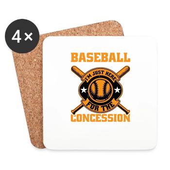 I'm Just Here For The Concession Stand - Coasters (set of 4) - white - Front