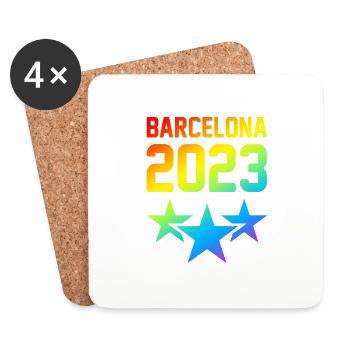 Barcelona 2023 - Untersetzer (4er-Set) - Weiß - Vorne