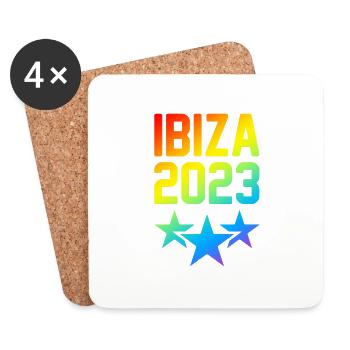 Ibiza 2023 - Untersetzer (4er-Set) - Weiß - Vorne