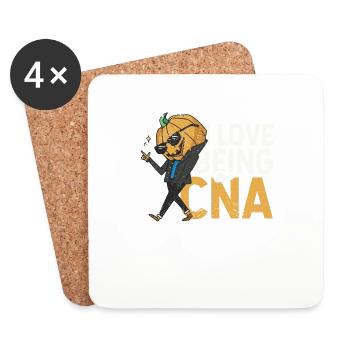 I love being a Cna Pumpkin Autumn - Coasters (set of 4) - white - Front
