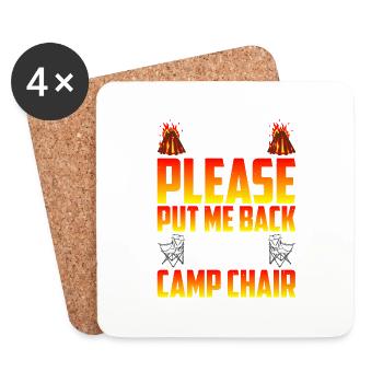 Please Put Me Back In My Camp Chair 2 - Coasters (set of 4) - white - Front