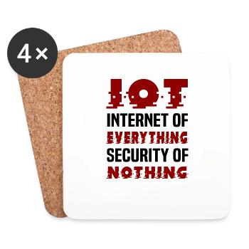 Internet Des Objets IOT Programmeur Admin IT - Dessous de verre (lot de 4) - blanc - Devant