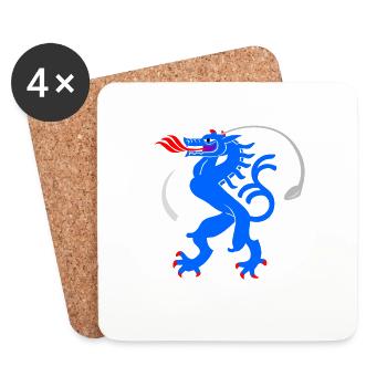 Golf Profi Panther - Untersetzer (4er-Set) - Weiß - Vorne