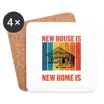 It's How Happy The New Home Is 2 - Untersetzer (4er-Set) - Weiß - Vorne