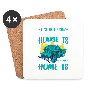 It's How Happy The New Home Is 3 - Untersetzer (4er-Set) - Weiß - Vorne