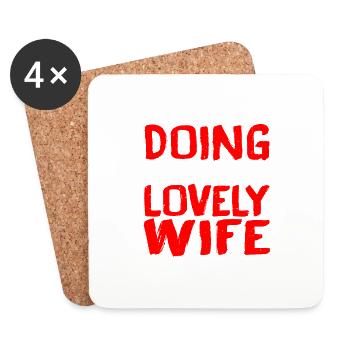 Rather Be Doing Whatever My Wife Tells Me To Do - Coasters (set of 4) - white - Front