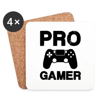 pro gamer - Untersetzer (4er-Set) - Weiß - Vorne