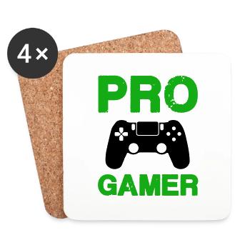 pro gamer - Untersetzer (4er-Set) - Weiß - Vorne