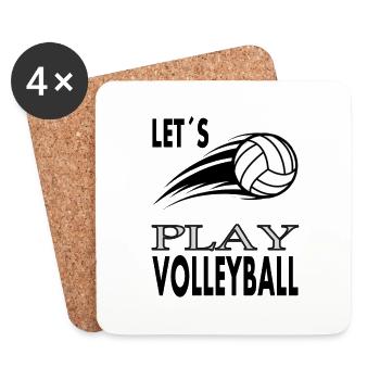 Volleyball Playing Volleyball Player Saying Poison - Coasters (set of 4) - white - Front
