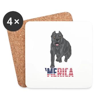 Cane Corso Merica - Coasters (set of 4) - white - Front