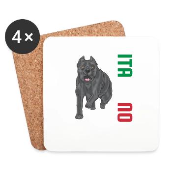 Cane Corso Italiano - Coasters (set of 4) - white - Front