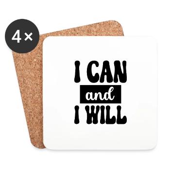 Citations de motivation inspirantes Dictons - Dessous de verre (lot de 4) - blanc - Devant