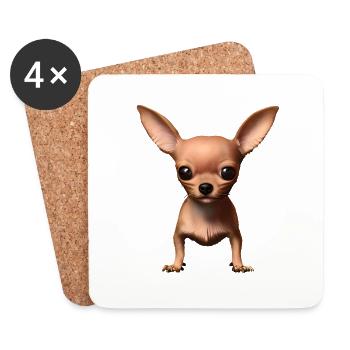 Chihuahua Dog Owner Dog Chihuahua Puppy Dogs - Coasters (set of 4) - white - Front