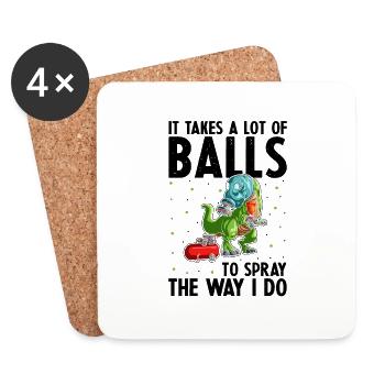 Car Painter Offer for Body Technicians - Coasters (set of 4) - white - Front