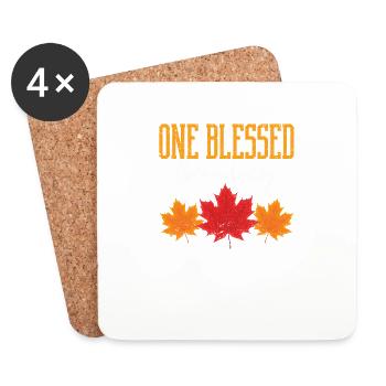 A Grandfather Autumn Autumn Thanks - Coasters (set of 4) - white - Front