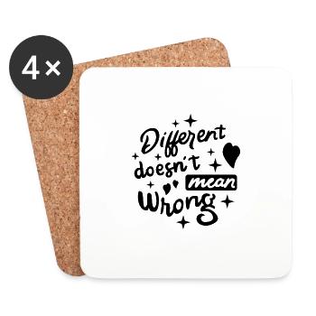 Citations de motivation inspirantes Dictons - Dessous de verre (lot de 4) - blanc - Devant