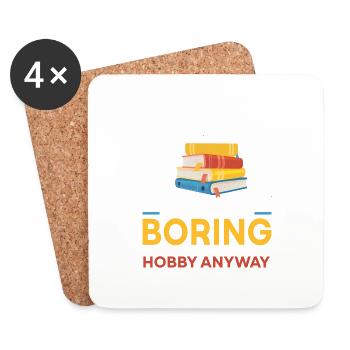 Auteur Cadeau Dire Bookworm Writer - Dessous de verre (lot de 4) - blanc - Devant