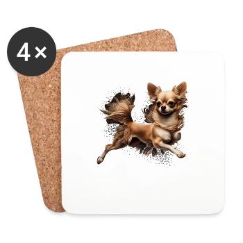 Chihuahua | Ballerine | Ballet | Danse | Danse | - Dessous de verre (lot de 4) - blanc - Devant