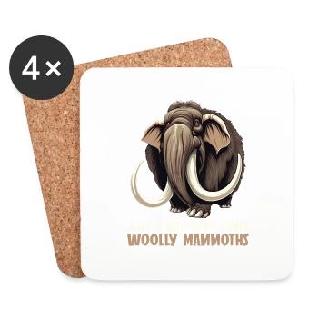 Ich mag halt einfach Mammuts Mammut - Untersetzer (4er-Set) - Weiß - Vorne