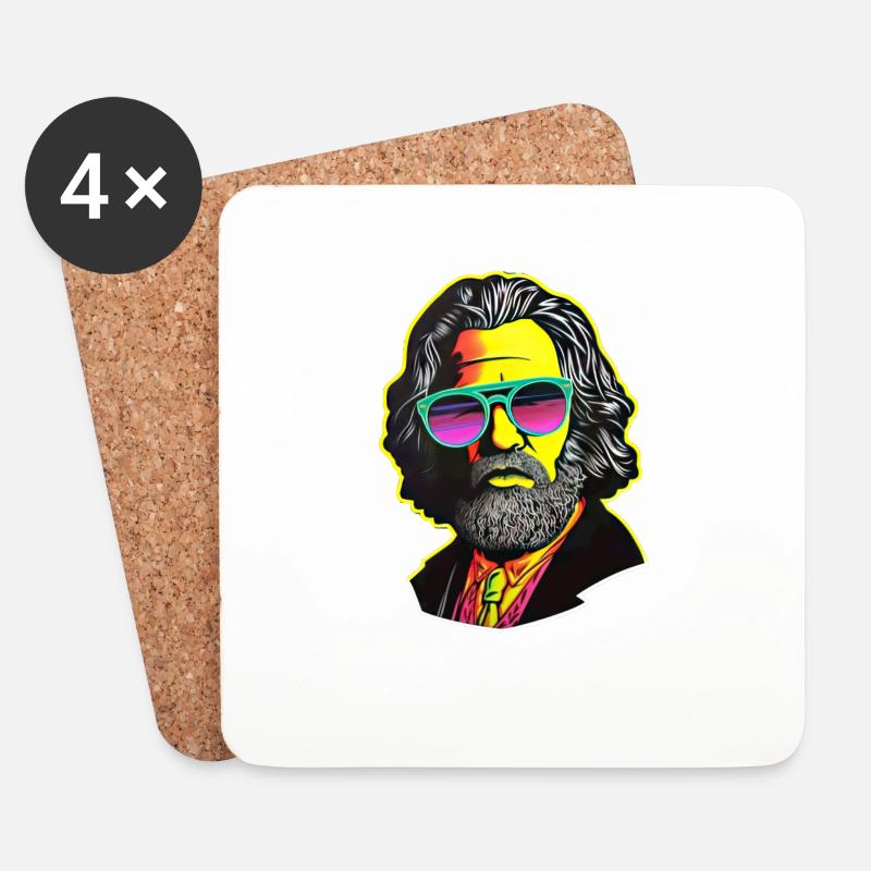 Kommunismus Links Marxismus Karl Marx - Untersetzer (4er-Set) - Weiß