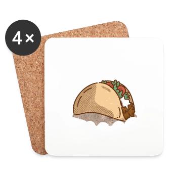 The Bump Wants Tacos 3 - Coasters (set of 4) - white - Front