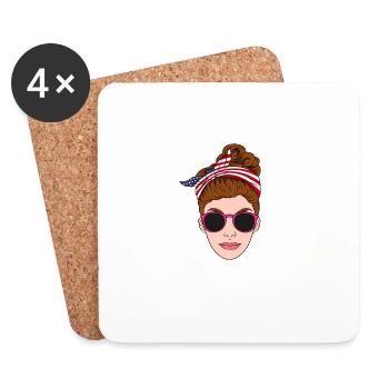 Cane Corso Mom - Coasters (set of 4) - white - Front