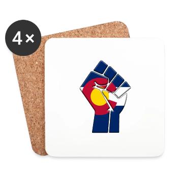 State Of Colorado Flag Pride Native Family Home - Coasters (set of 4) - white - Front