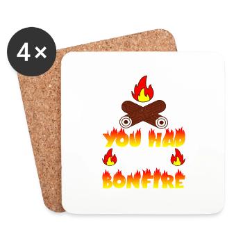 You Had Me At Bonfire 3 - Coasters (set of 4) - white - Front