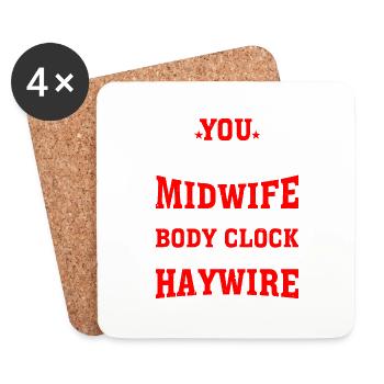 When Your Body Clock Has Gone Haywire 1 - Coasters (set of 4) - white - Front