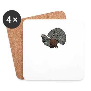 Capercaillie I Chicken bird capercaillie motif for hunter - Coasters (set of 4) - white - Front