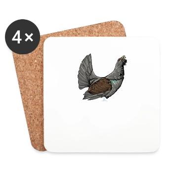 Capercaillie I Chicken bird capercaillie motif for hunter - Coasters (set of 4) - white - Front
