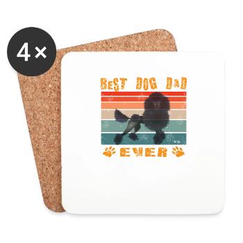 Accessoires pour chiens Caniche Propriétaires de chiens - Dessous de verre (lot de 4) - blanc - Devant
