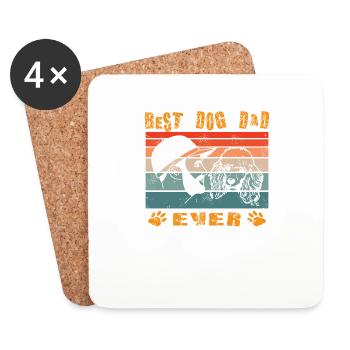 Accessoires pour chiens Caniche Propriétaires de chiens - Dessous de verre (lot de 4) - blanc - Devant