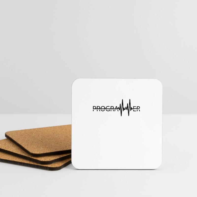 Programmierer Heartbeat Programmierung Coder Untersetzer (4er-Set)