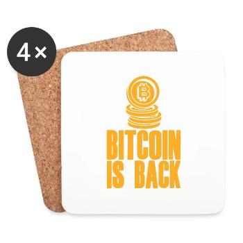 Bitcoin Is Back 2 - Coasters (set of 4) - white - Front