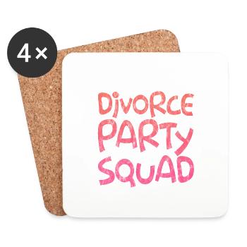 Divorce Party Squad 3 - Untersetzer (4er-Set) - Weiß - Vorne